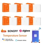 Датчик температуры и влажности SONOFF SNZB-02 Zigbee 3,0, умная Синхронизация в режиме реального времени через eWeLink ZBBridge, работа с Alexa Google Home