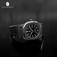 mens watch sapphero 100m water resistant stainless steel case quartz movement luxury business style advanced elegant male gift