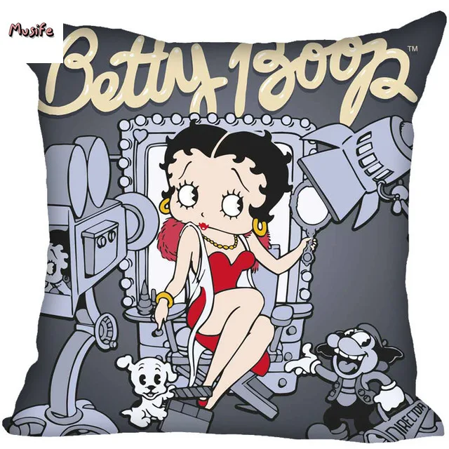 

Hot Sale Betty Boop Square Cushion Cover Zippered Cushion Home Hotel Car Seat Decorative Back Cushion Cover Soft and Comfortable