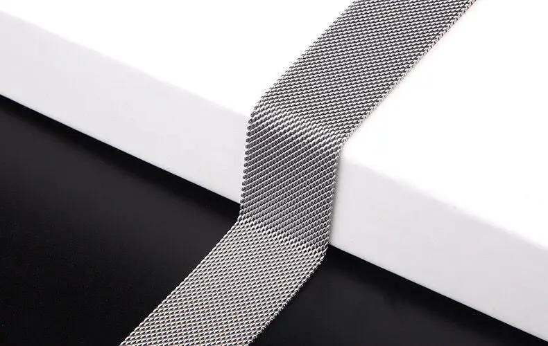 Silver Миланская петля для apple watch band 4 3 2 1 для iwatch 38 мм 40 мм 42 мм 44 мм Магнитная застежка Браслет ремешок - Цвет ремешка: Silver