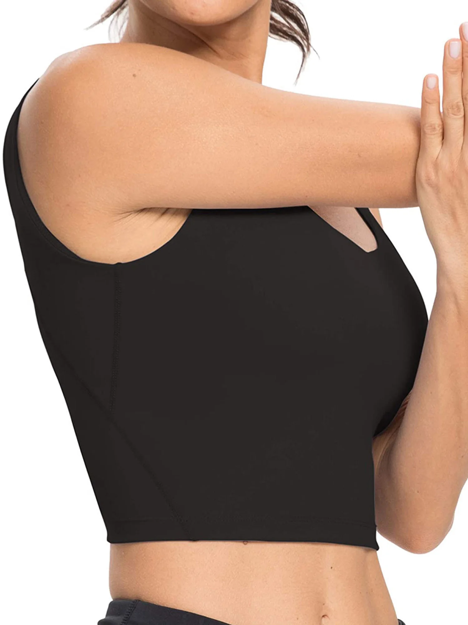 

Women Seamless Low-cut Sports Bra, Solid Color Wire Free Backless Workout Vest for Summer