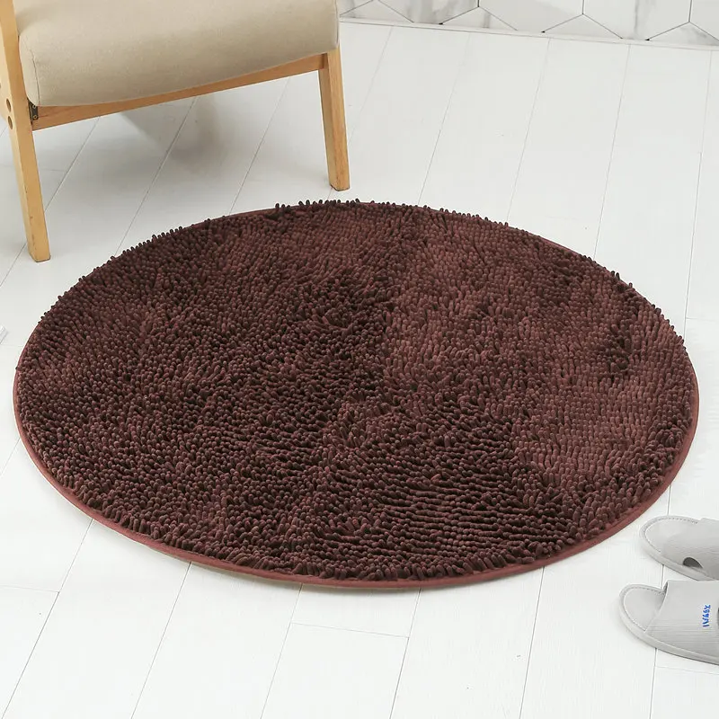 

Rug Household round carpet chenille long wool mat living room tea table bedroom bathroom mat absorbent non slip pad