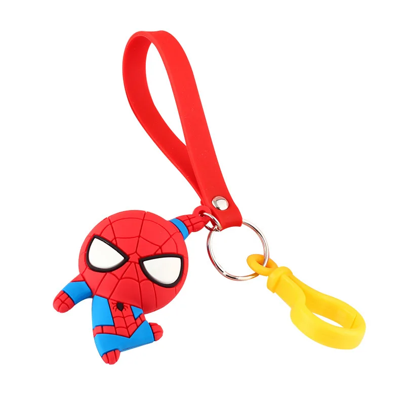 

Disney Cartoon Marvel Captain America Keychain Captain Marvel Iron Man Spiderman Key Chain Action Minifigure KeyRing Fancy Toy