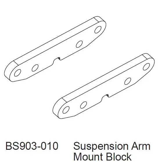 Блок крепления рычага подвески для радиоуправляемых автомобилей REDCAT / BSD BS903-010 |