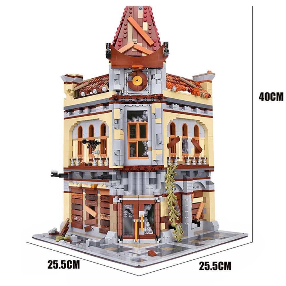 

2453pcs Creator City Street Apocalypse Downtown Diner Restaurant MOC Building Blocks Bricks Constructor Toys for Children Gifts