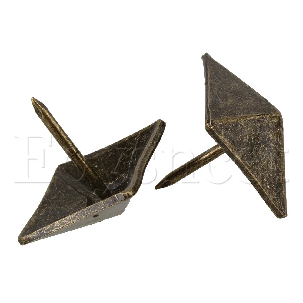 10 x бронза декоративные гвозди для обивки Квадратные запонки 19x21mm|upholstery tacks|decorative