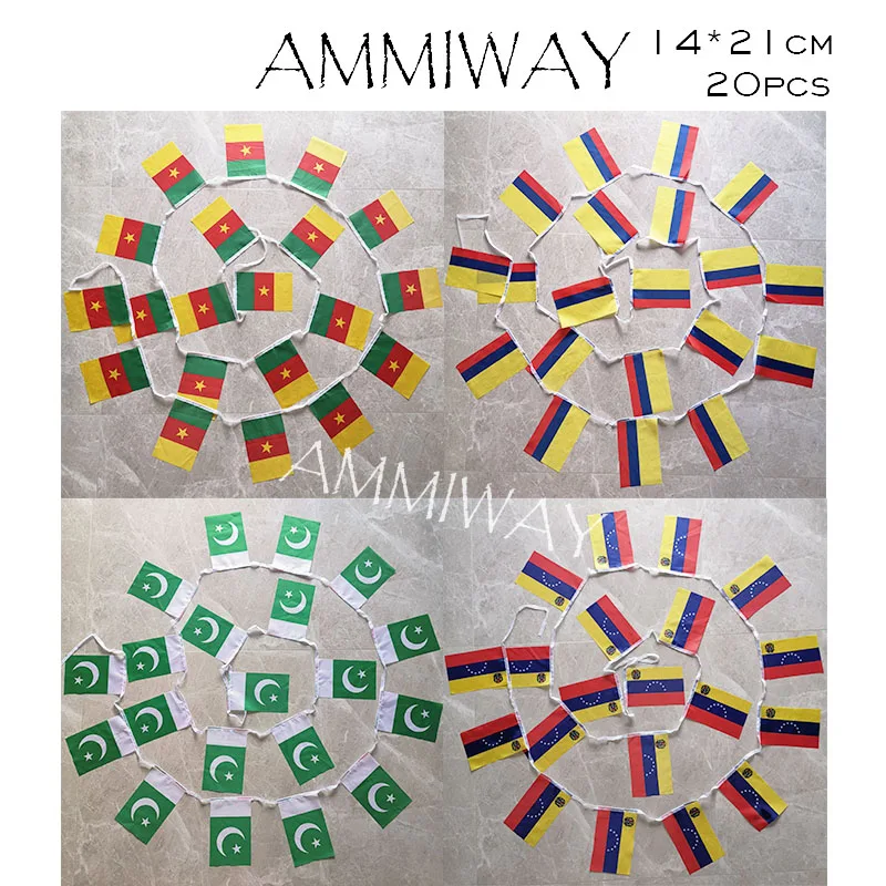 AMMIWAY 14x21 см 20 шт. Новая Зеландия Чехия заказной полиэфирный флаг германия