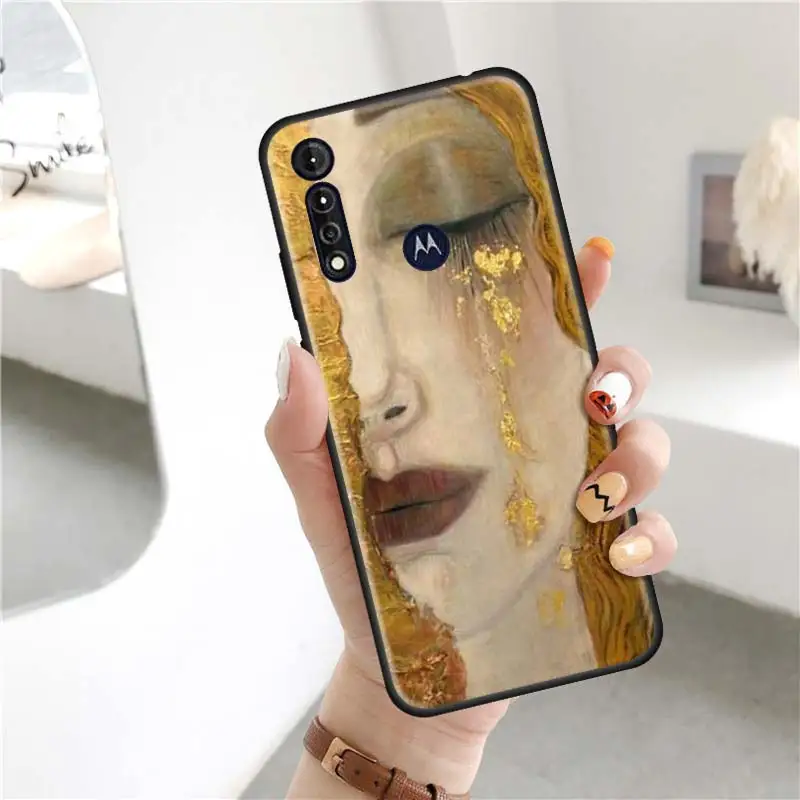 

Kiss By Gustav Klimt Case for Motorola Moto G8 G9 Play G 5G Power Lite E6s Stylus One Hyper Edge Plus Silicone Cover