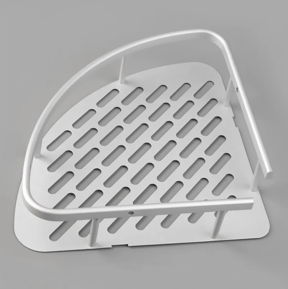 

1pc New Aluminum Triangle Basket Corner Storage Rack Aluminium Plate Bathroom Storage Shelf Bathroom Tripod Pendant