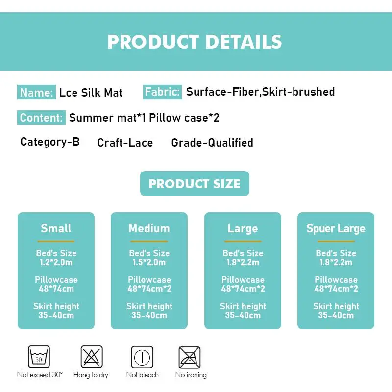 

Three-Piece Bedding Ice Silk Spring And Summer Cool Air Conditioning Bed Sheet Pillowcase Bedroom Summer Artifact