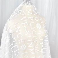 lace fabric letters embroidery wedding dress tulle nigerian french high quality african for hot sale
