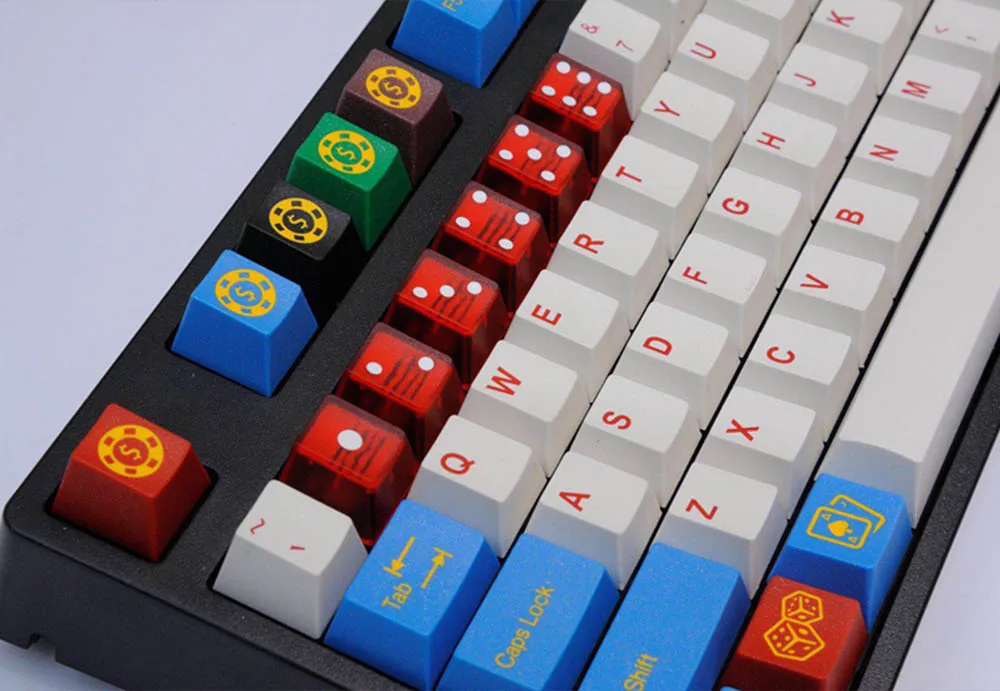 6 шт. колпачки для клавиш с подсветкой 123456 красные желтые синие зеленые