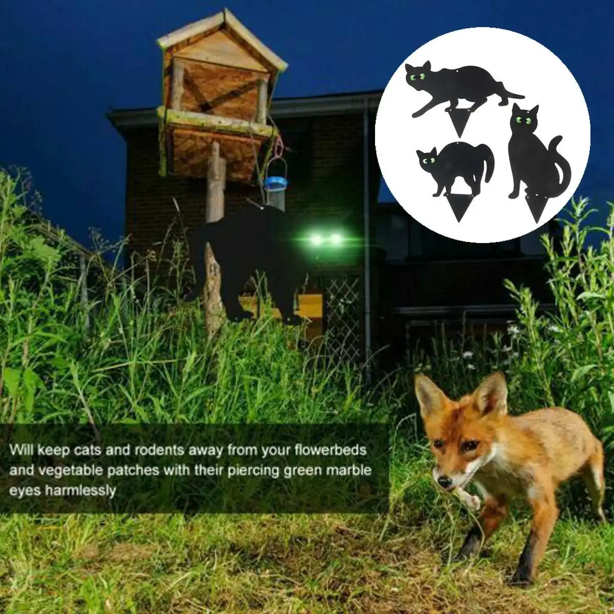 

Garden Scare Cat Pest Deterrent Repellent Scarer Nuisance Control Stop Pest Control Deterrent Repel Get Rid Scarecrow