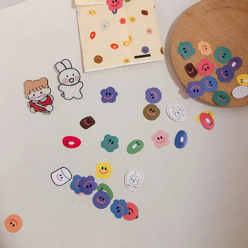 

Kawaii Smile Office School Student Post Sealing Sticker 110 PCS DIY Luggage Label Notebook Cup Home DIY Sticker Kids Popular