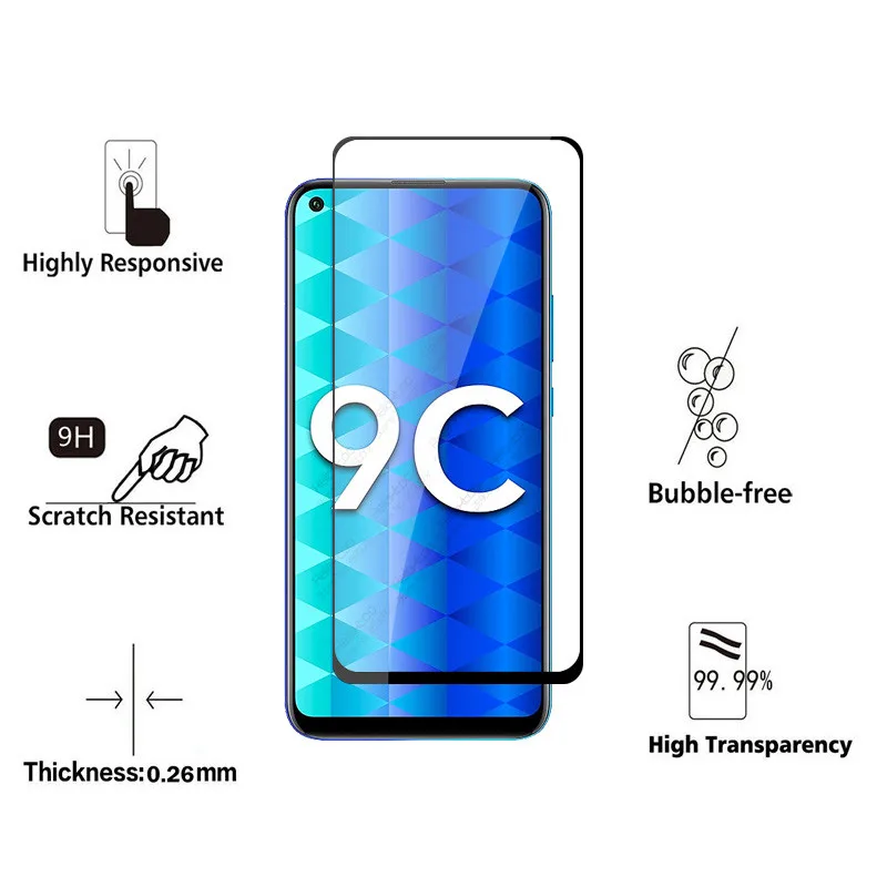 Стекло 2 в 1 для honor 9c закаленное стекло объектива камеры huawei honer 9 c 6 39 дюйма
