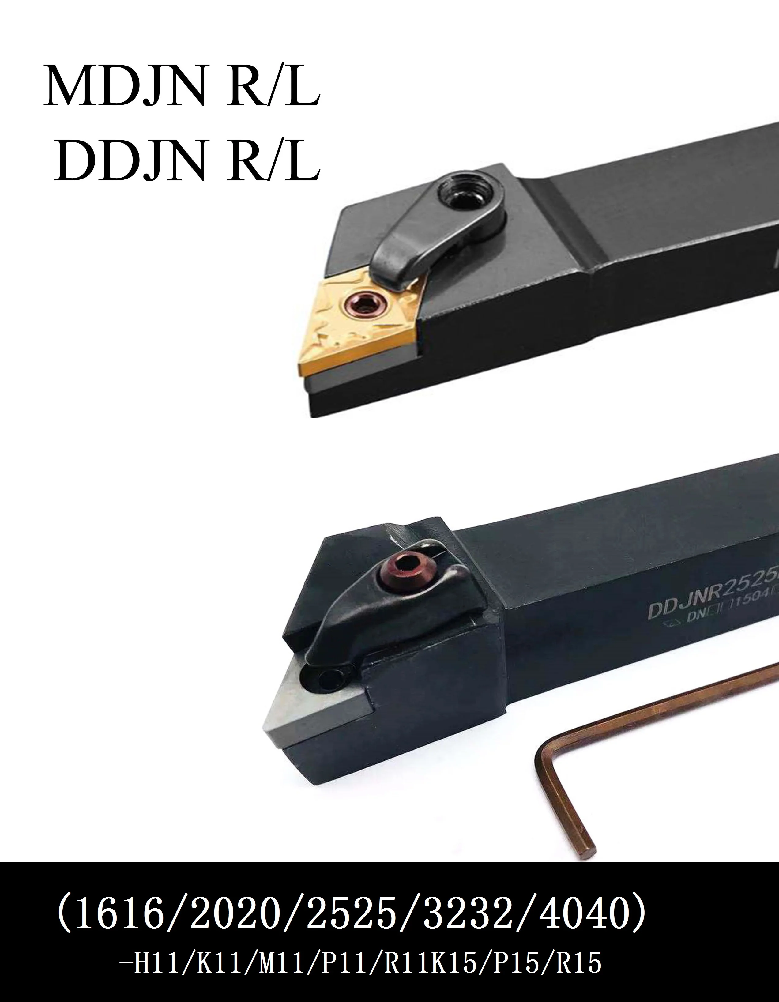 

MDJN/DDJN External Turning Tool Holder DN Carbide Inserts MDJN/DDJN Lathe Cutting Tools Set