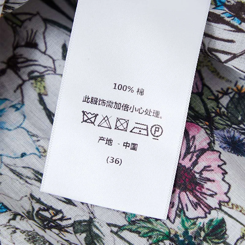 

VERDEJULIAY 100% Cotton Women Blouse Designer Fashion Autumn Long Sleeve Colorful Flower Print Irregular Elegant Long Shirts