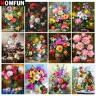 Картина Стразы HOMFUN, алмазная 3D вышивка Цветочный пейзаж, с декором, для творчества