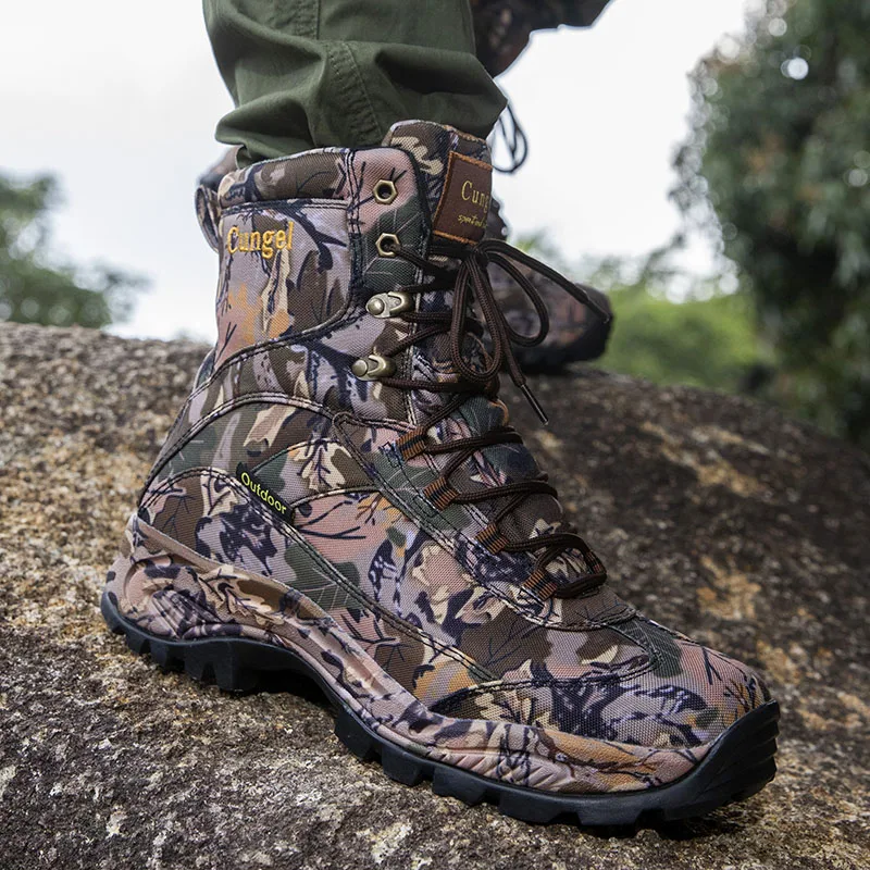 Cunge зимняя обувь для мужчин Военная походные ботинки мужские водонепроницаемые