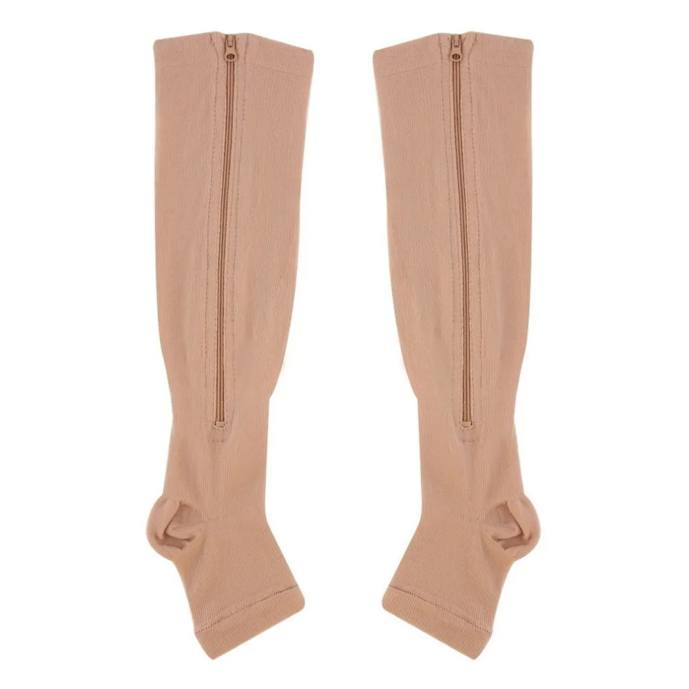 1 пара компрессионных носков женские облегающие Компрессионные носки на молнии