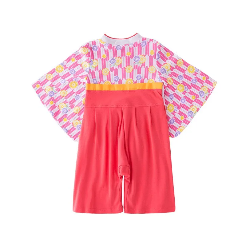 Комбинезоны для маленьких девочек в японском стиле кавайное кимоно с цветочным