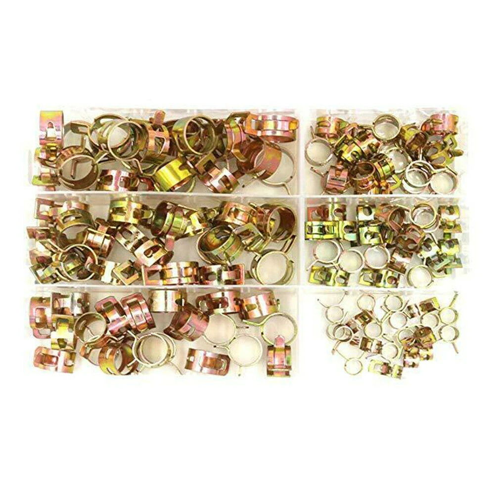 

80PCS Strong Spring Clips Hose Clamps For Holding Tight On Fuel/Vacuum/Water Hose
