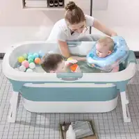 Mom Baby Shining Bath Tub Bed 0-15Y Swim Plastic Portable Folding Home Bath Large Thick Widen Heat Preservation Children  Bucket