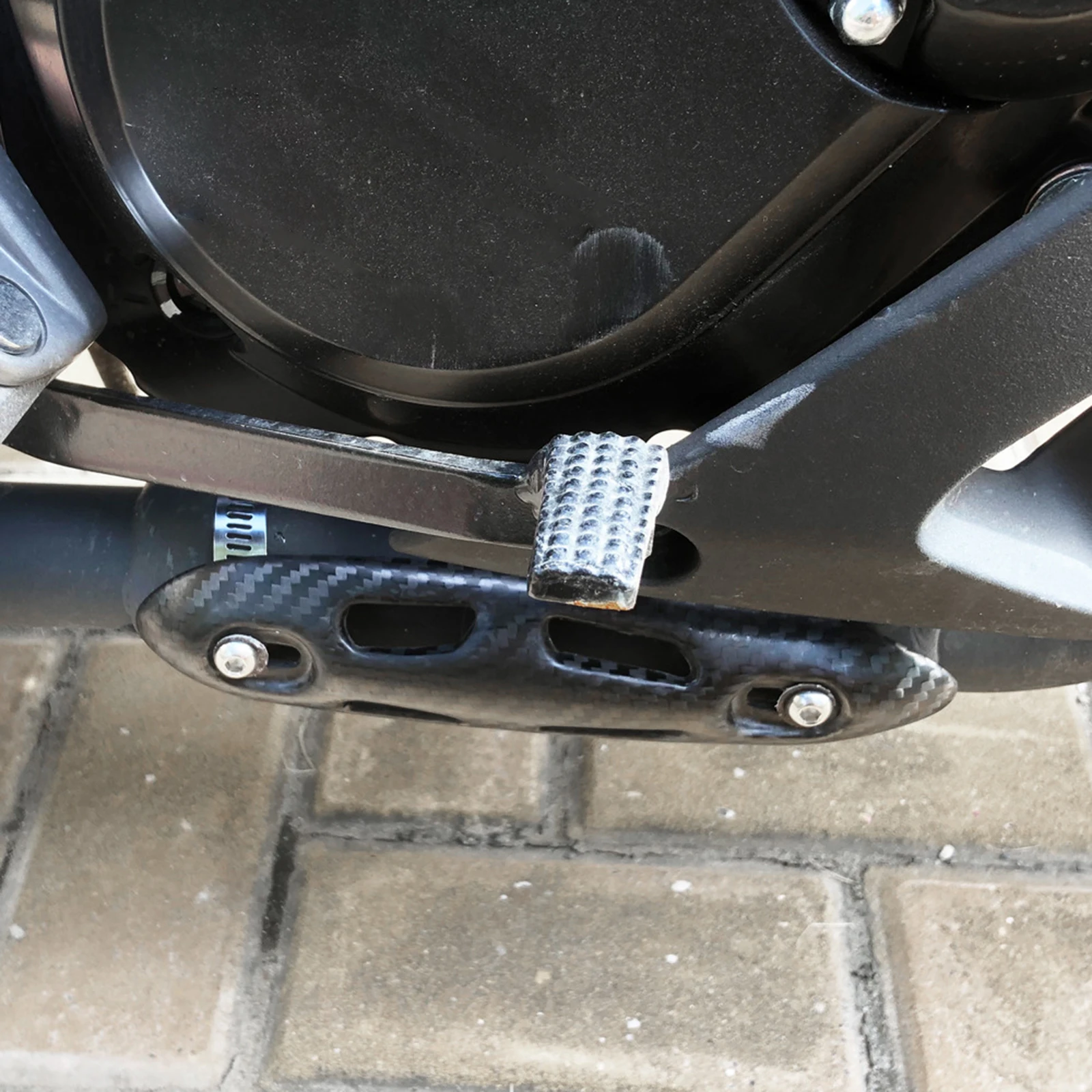 

Universal Motorcycle ABS Carbon Fiber Exhaust Muffler Pipe Cover Guard Kit