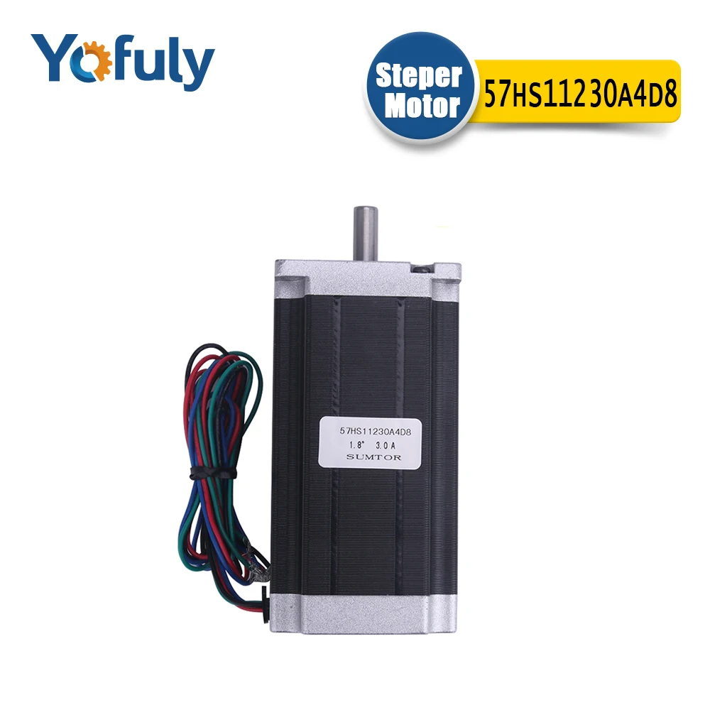 NEMA23 шаговый двигатель 57x112 мм 4 свинцовый 3а 3н. М/Nema 23 двигателя 112 428Oz in для 3D принтера гравировального