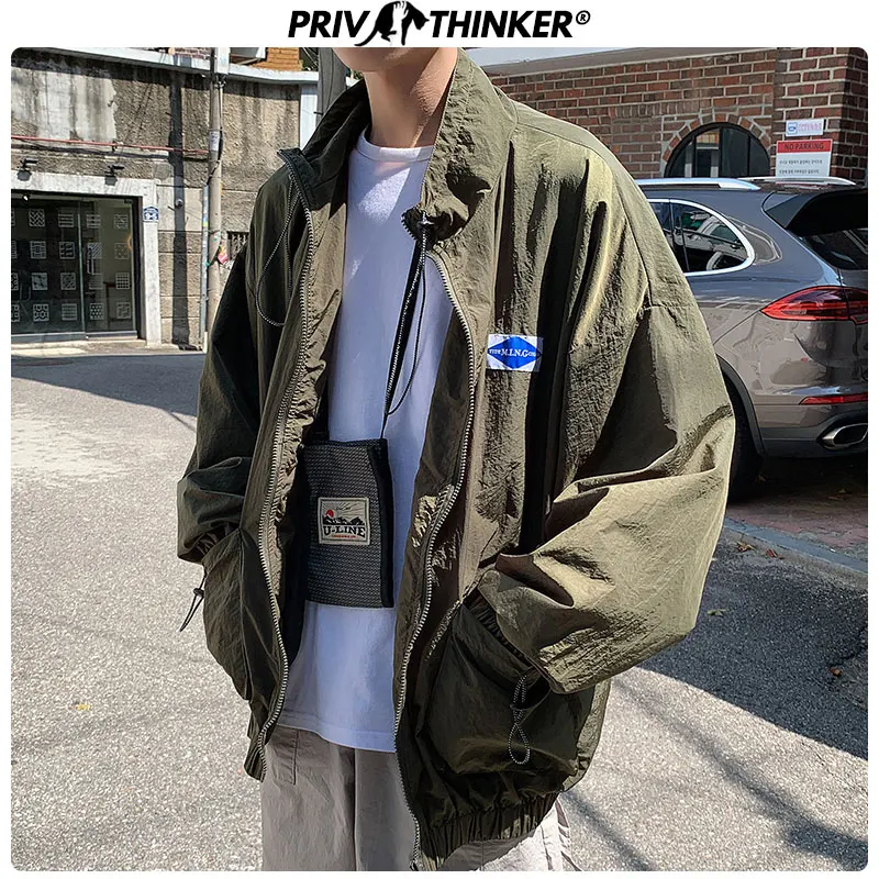 Privathinker Мужская Осенняя свободная брендовая куртка бомбер топы для мужчин куртки