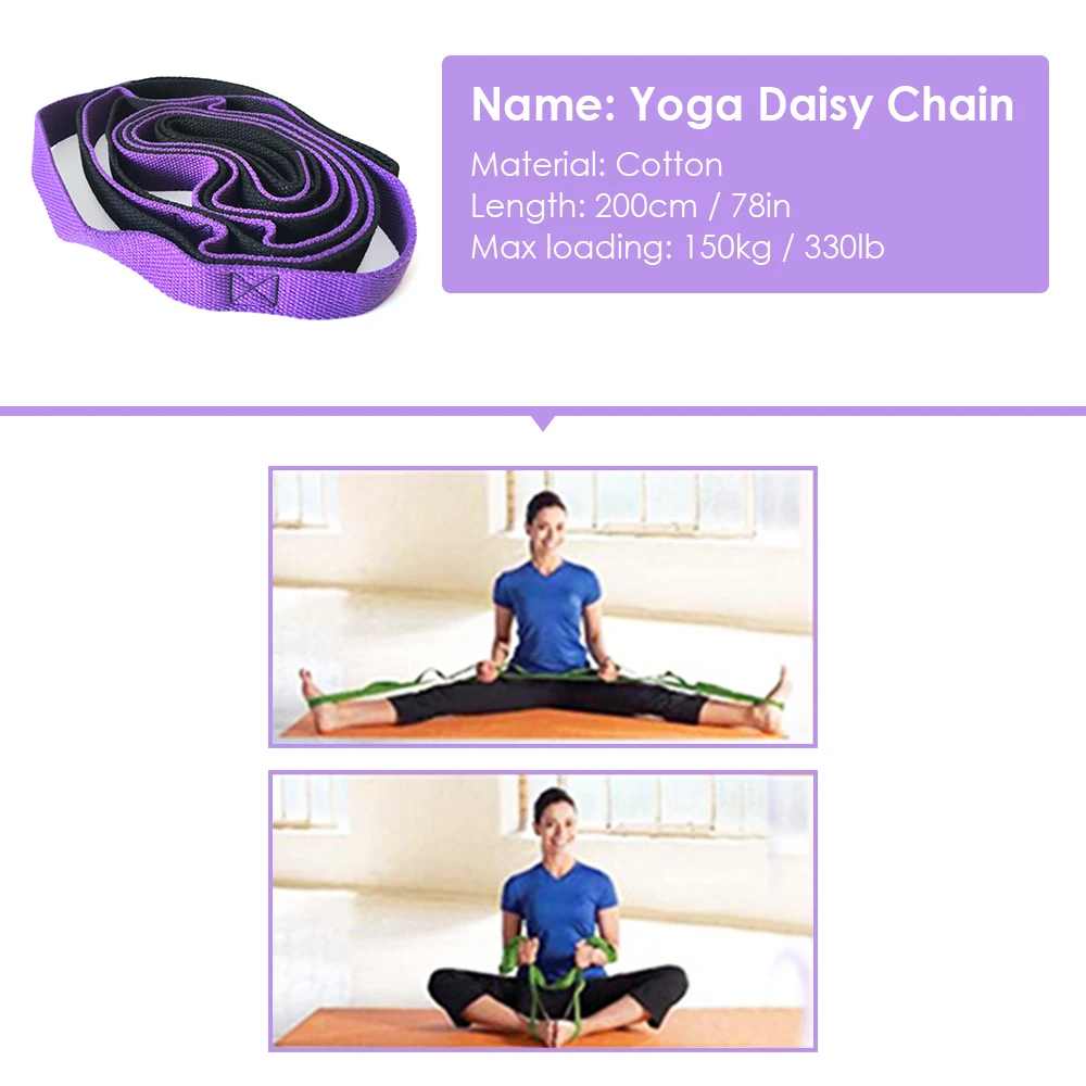 

2 PCS 330LB Resistance Band Set Yoga Stretching Strap Dasiy Chain Loop Home Exercise Sports Fitness Equipment Yoga Accessories