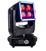 1pcs rgbw led round zoom moving head night light projector 4x60w rgbw led beam washer zoom moving head light