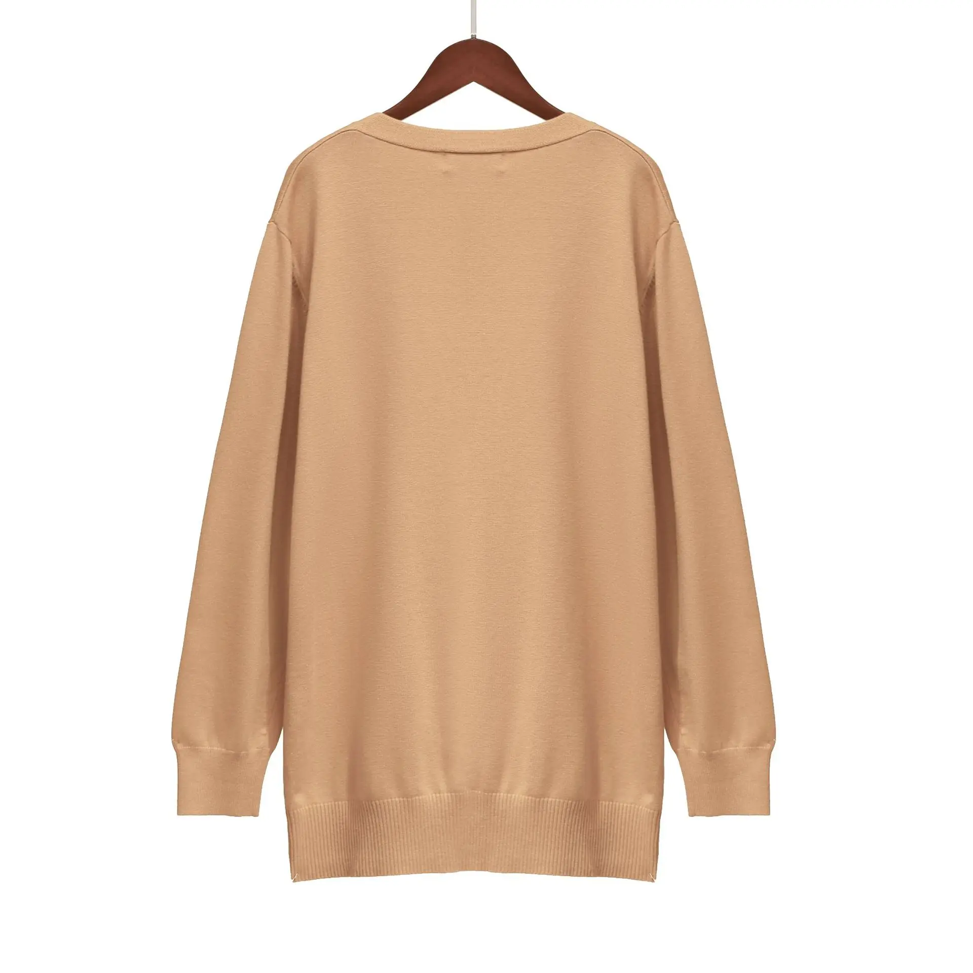 

KPOP IU Seo Yea Ji Streetwear Fashion Long-sleeve Cardigan Sweater women Solid Color Loose wild Mid-length warm Knitted Sweaters