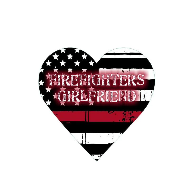 

Firefighter's Girlfriend Heart Cover Scratches Car-Sticker and Decals Decoration Bumper Bodywork Suv Car Accessories KK12*12cm