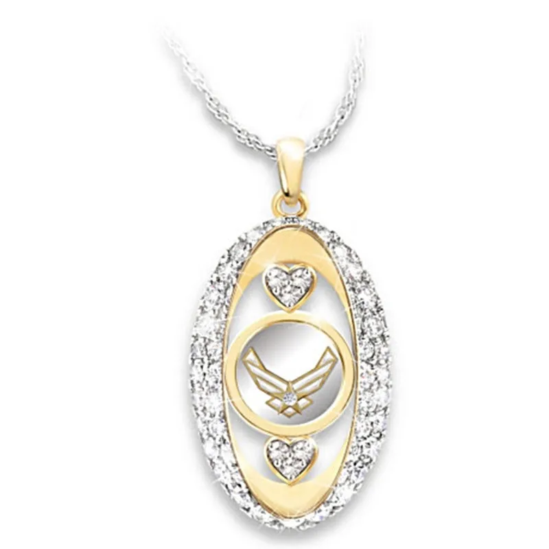 

Women's Geometric Creative Oval Heart-shaped Zircon Luxury Pendant Necklace Fashion Party Valentine's Day Gift Jewelry Wholesale