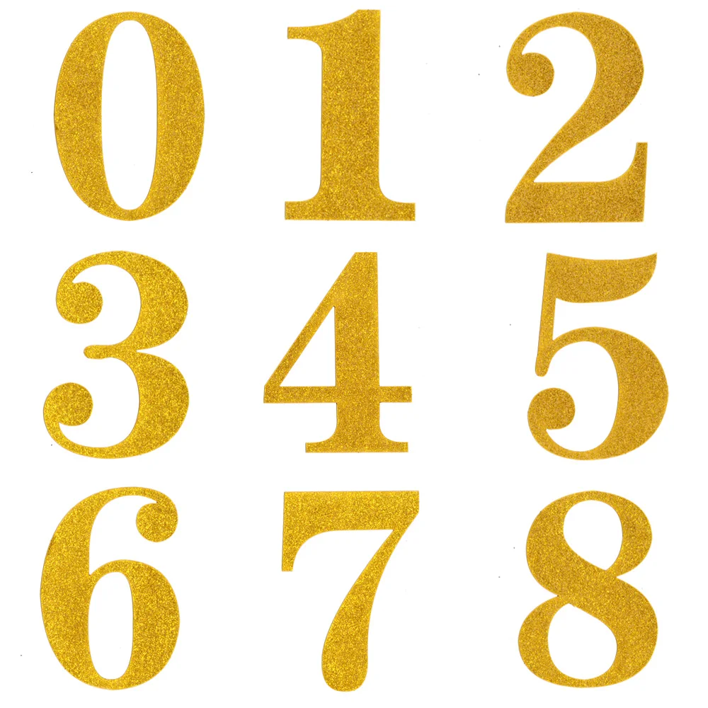 Блестящий картон с номером 0-9 10 шт. | Дом и сад