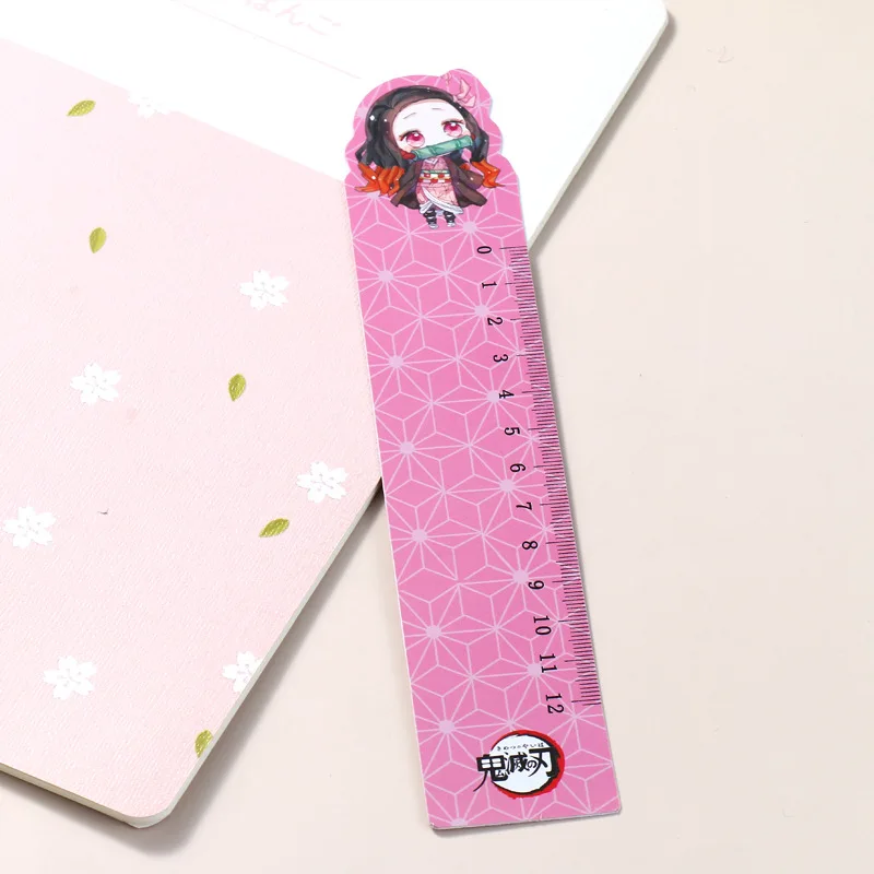 

7 Styles Demon Slayer Ruler Students Gift Stationery Around