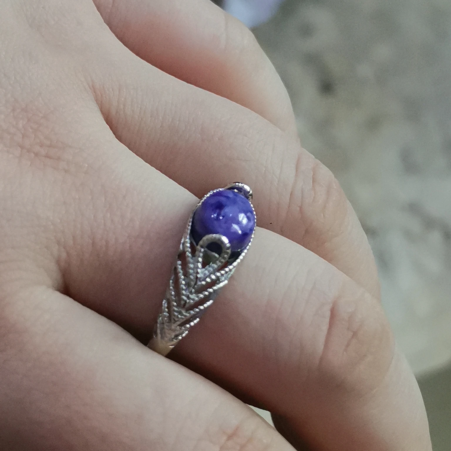 

1 Piece/Lot Natural Gemstone Ring Charo Stone Women's Jewelry Anillos Bijoux Aliança Namoro Gioielli Donna Phoenix tail