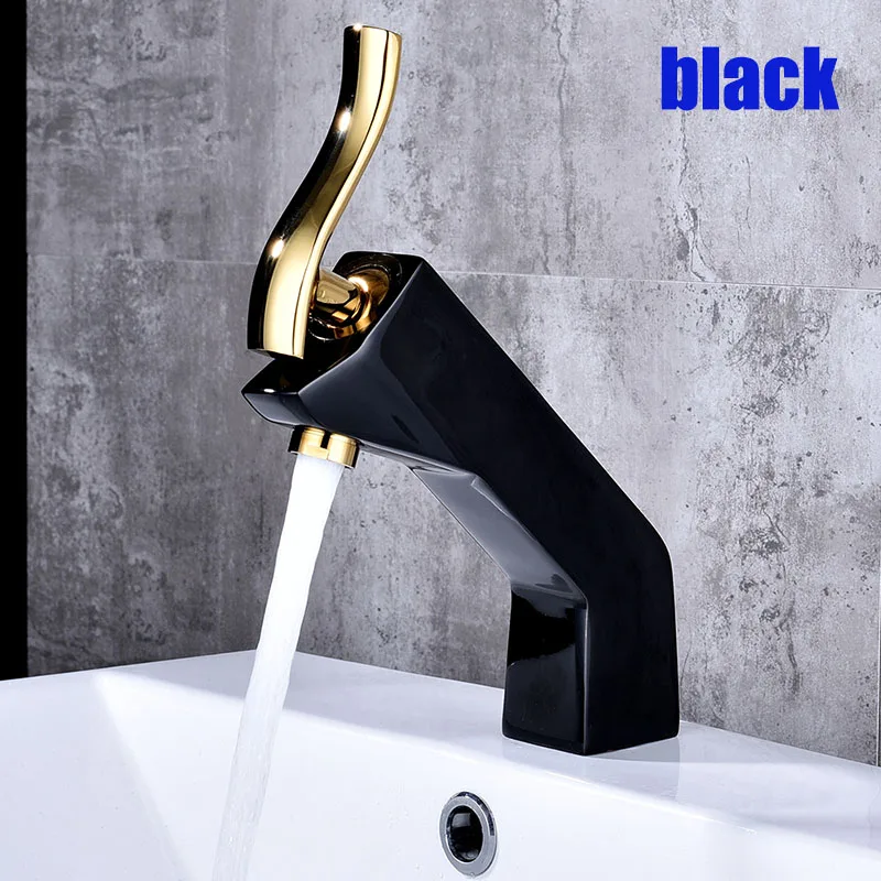 innovative 1 set home multi color basin faucets cold and hot water taps chrome black white red gold purple bathroom sink faucet free global shipping