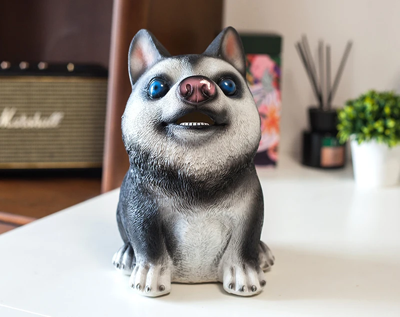 Копилка Мопс Собака домашняя Смола ремесло Pulldog копилка Хаски копилка