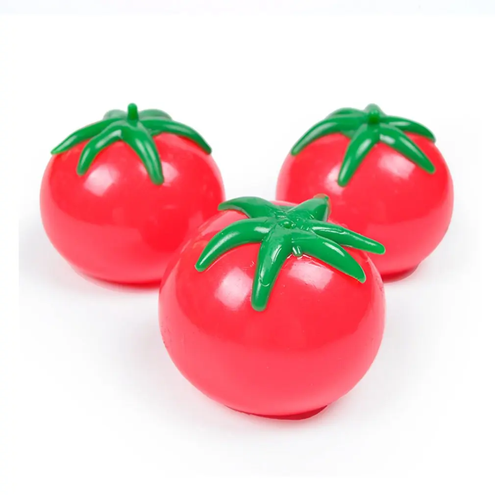 

Tomato Toys Stress Sticky Balls Slow Rising Squishy Ball Anti-Stress Figet Squishies Throwing Toys Adult Kids Gift