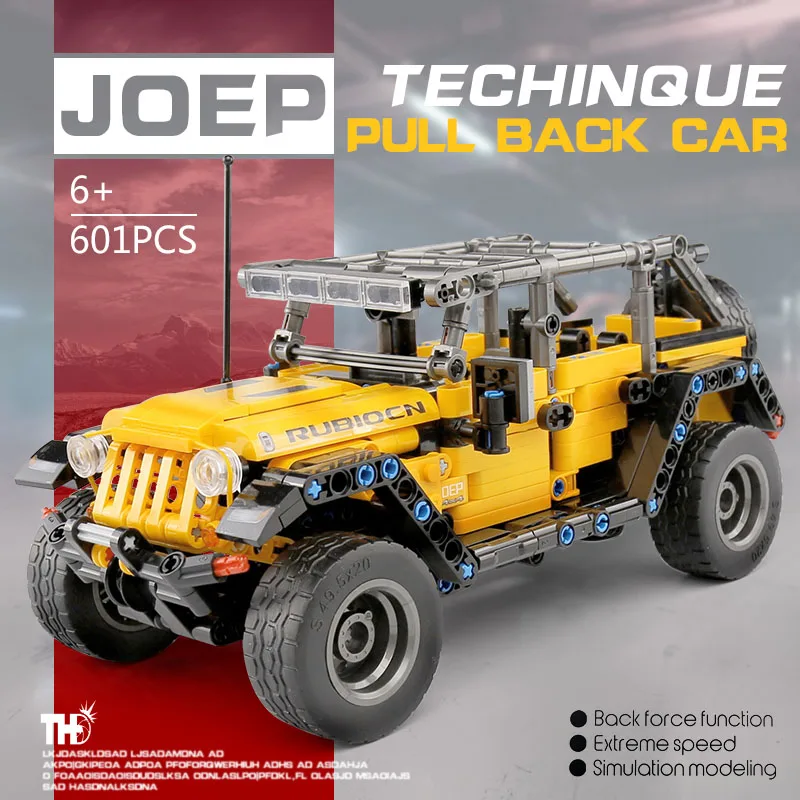701601 Technic Car Toys The Legoing Jeeps Wrangler Rubicon внедорожник модель автомобиля строительные