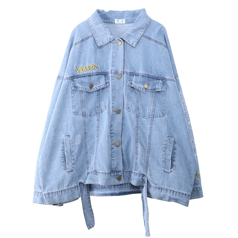 

Max LuLu 2020 Korean Fashion Style Ladies Autumn Coats Women Casual Denim Jackets Oversized Embroidery Streetwear Female Clothes