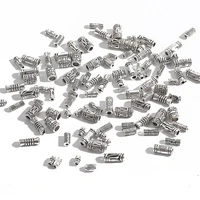 50100pcs 5 12mm antique silver color column tube charm bead loose spacer bead for jewelry making diy bracelet necklace findings