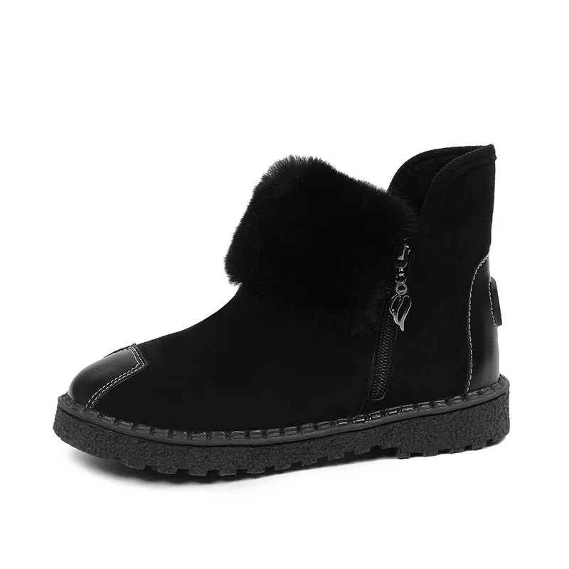 

2020 New Women Natural Real Fox Fur Warm Snow Boots Fashion Boots for Women High Quality Genuine Cow Leather Winter Ankle Boots