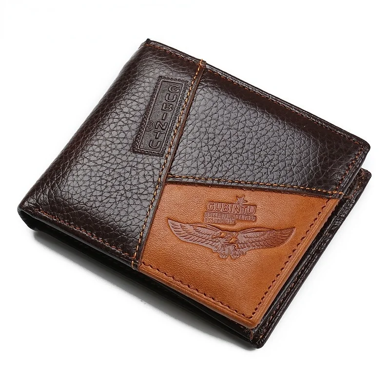 

New Top Quality Short Wallet for Men Cow 100% Genuine Leather Men's Wallet Fashion Coin Purse Carteira Masculina Original Brand