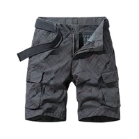 hot summer casual shorts men cotton cargo shorts fashion geometric knee length comfortable shorts for men streetwear plus size