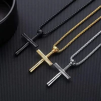 mens necklaces goth chain cross pendant trend stainless steel neck chains man jewelry accessories punk party men necklace