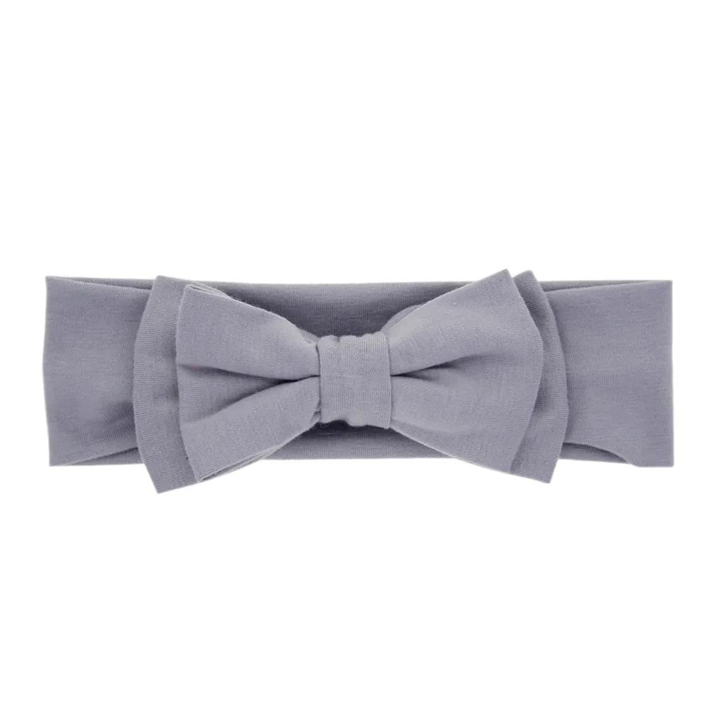 

Newborn Toddler Kid Baby Girls Solid Bow Headband Headwear Accessories Unisex Nylon Solid Newborn Toddler Baby Girls Head Wrap