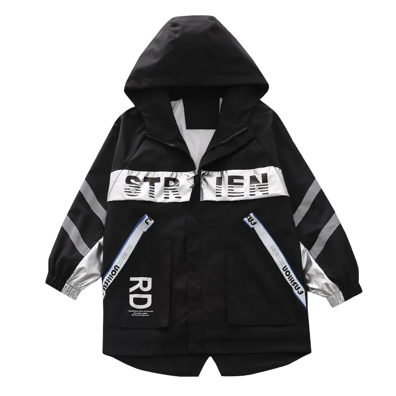 

Bear Hooded Spring Autumn Boy Coat Overcoat Top Kids Costume Teenage Gift Children Clothes High Quality Plus Size